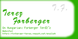 terez forberger business card